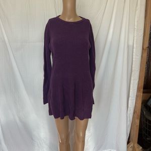 IVIVVA  Lululemon Top of The Whirl Long Sleeve Knit Sweater Dress Purple Size 14